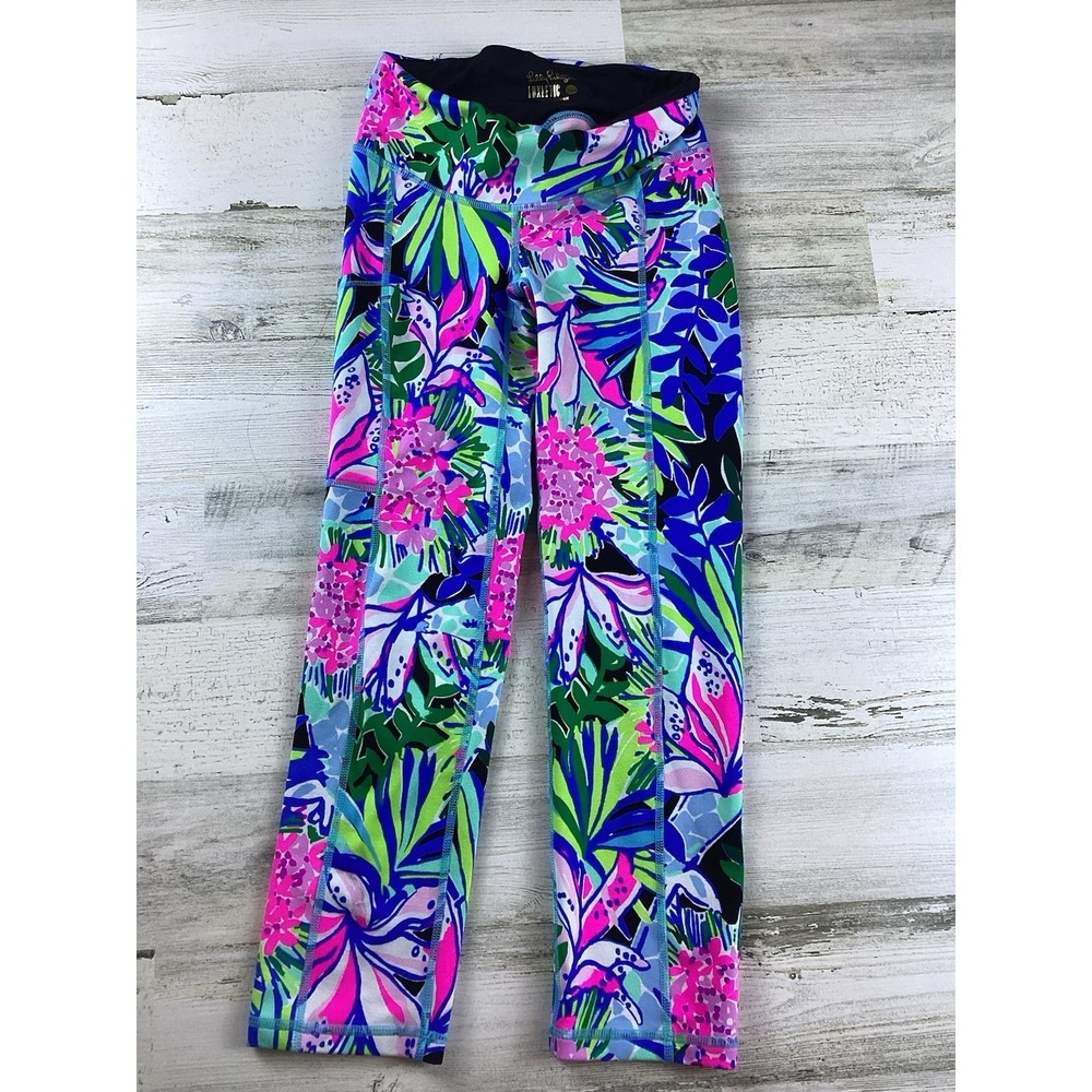 Lilly Pulitzer XXS Weekender Crop Legging You Me and Giraffee Onyx Luxletic - Picture 1 of 7